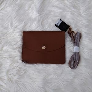 New cognac crossbody bag